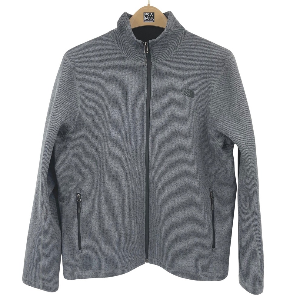 The North Face Fleece Jacket Mens XL Gray Polyester Gordon Lyons Knit Gorpcore
